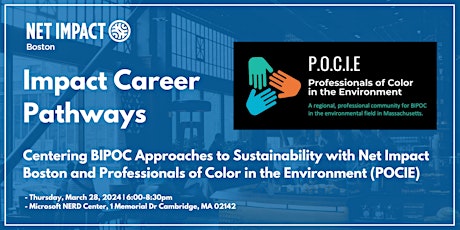 Impact Career Pathways: Centering BIPOC approaches to Sustainability primary image