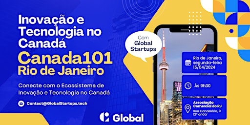 Primaire afbeelding van Canadá 101 - Inovação e Tecnologia no Canadá | RJ Edition