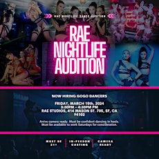 Imagem principal do evento Rae Nightlife Audition