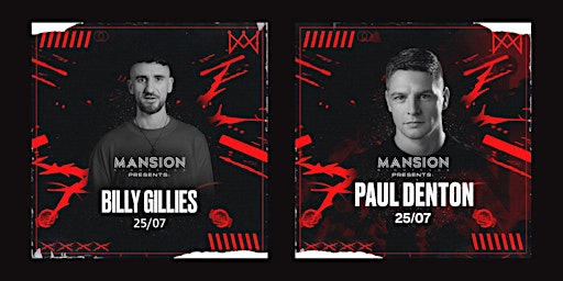 Primaire afbeelding van Mansion Mallorca presents Billy Gillies & Paul Denton 25/07!