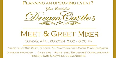 Primaire afbeelding van Dream Castle's Meet and Greet Mixer Dinner