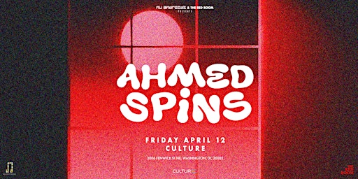 Primaire afbeelding van Nü Androids & Red Room present: Ahmed Spins