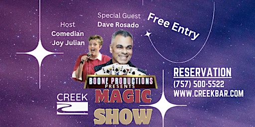 Image principale de Magic at The Creek: An Evening with David Rosado and Comedian Joy Julian