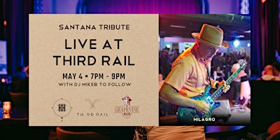 Milagro | Santana Tribute LIVE at Third Rail! primary image