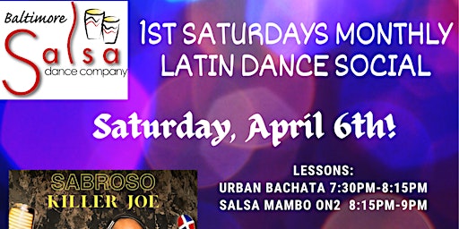 Imagen principal de BSDC’s 1st Saturday Monthly Latin Dance Social with Lessons