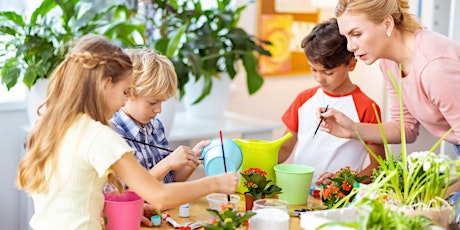 Kids Mother's Day Flowerpot Decorating