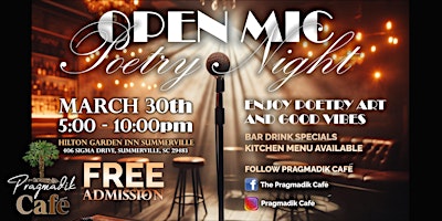 Imagen principal de Open Mic Poetry Night