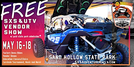 Free UTV & SXS Vendor Show at Sand Hollow State Park*