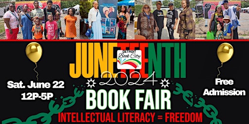 Image principale de Detroit Book City's Juneteenth Book Fair 2024 ~ Sat. June 22, 2024