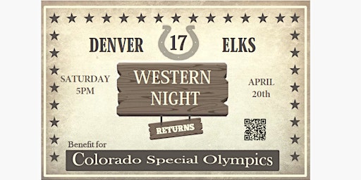 Primaire afbeelding van Western Night - a High Steaks Night for Special Olympics Colorado