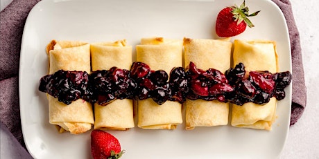 UBS VIRTUAL Cooking Class:  Honey Ricotta Blintzes with Berry Sauce