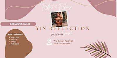 Yin Reflection: Yin Yoga & Journaling primary image