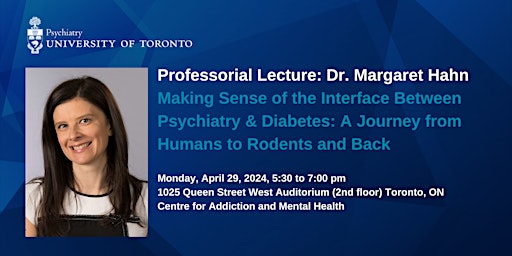 Imagem principal do evento Professorial Lecture: Dr. Margaret Hahn