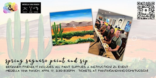 Spring Saguaro Paint and Sip at Medella Vina Ranch primary image