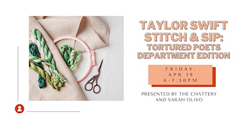 Imagem principal de Taylor Swift Stitch & Sip: Tortured Poets Department Edition - IN-PERSON