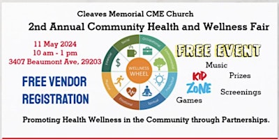 Imagem principal do evento 2nd Annual-Community Health & Wellness Fair