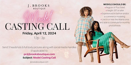 Image principale de Model Casting Call: J. Brooks Boutique