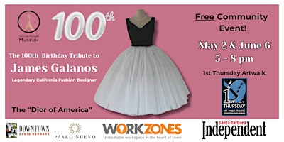 Imagem principal do evento Free Fashion Exhibit: 100th Birthday Tribute for James Galanos