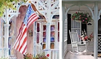 Image principale de Victorian Porch with Flag | Cheryl Bielli, instructor