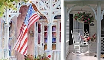 Imagem principal do evento Victorian Porch with Flag | Cheryl Bielli, instructor