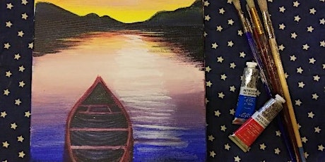 Sunset Canoe in Acrylic | Cheryl Bielli, instructor