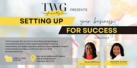 TWG Presents . . . Setting up your business for success