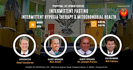 We are honored to host Ben Azadi, Dr. Joseph Purita and Bill Faloon