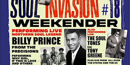 Hauptbild für Billy Prince Live -  ( Northern Soul ) & Tony Greene ( Soul tones )