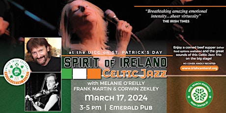 Imagen principal de Spirit of Ireland Celtic Jazz (Melanie O'Reilly, Frank Martin, Corwin Zekle