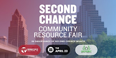 Primaire afbeelding van Second Chance Community Resource Fair (Vendors)