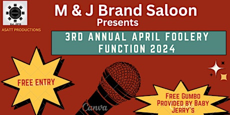 3rd Annual April Foolery Function 2024 @ M & J Brand Saloon- West Fargo