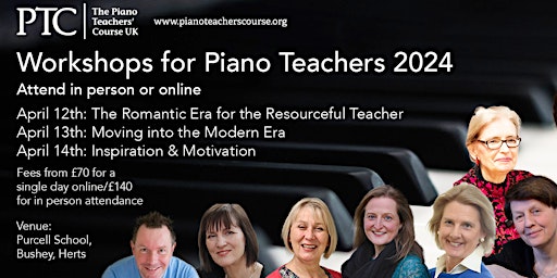 Primaire afbeelding van Workshops for Piano Teachers - April 2024