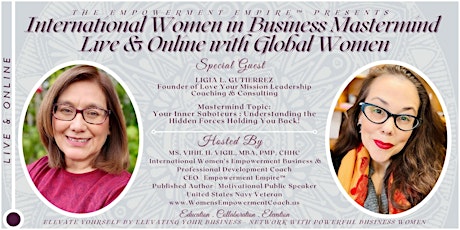 International Women in Business Mastermind Welcomes Ligia L. Gutierrez! primary image