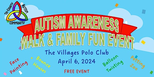 Imagem principal do evento 2024 Autism Awareness Walk & Family Fun Event