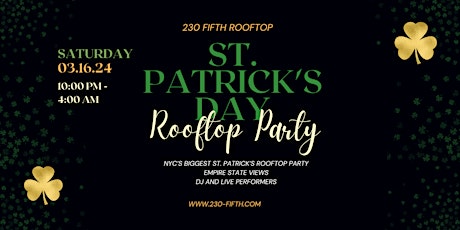 St. Patrick's Day After Party @230 Fifth Rooftop  primärbild