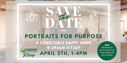 Imagem principal do evento Portraits for Purpose: A Charitable Happy Hour
