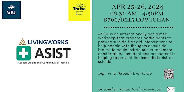 Applied Suicide Intervention Skills Training ASIST-April Cowichan