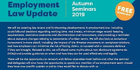 Employment Law Update - Autumn 2019 Shrewsbury primary image
