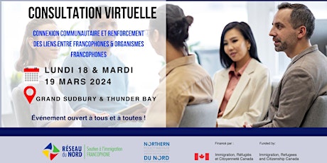 Consultation virtuelle communautaire francophone - Grand Sudbury