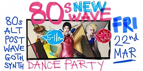 Image principale de 80s NEW WAVE DANCE PARTY, Free Entry, Fri 22 March, MELBOURNE