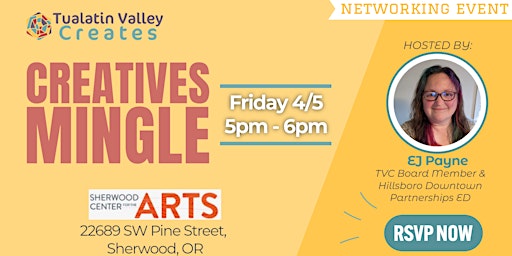 Image principale de Tualatin Valley Creates Networking Event, April 5th, 2024