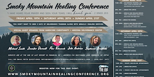 Hauptbild für Smoky Mountain Healing Conference 2024