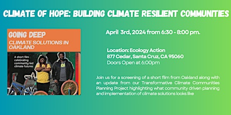 Climate of Hope: Building Climate Resilient Communities