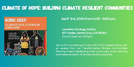 Image principale de Climate of Hope: Building Climate Resilient Communities