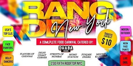OFFICIAL HOLI-CON FESTIVAL: RANG DE NEW YORK @230 Fifth Rooftop primary image
