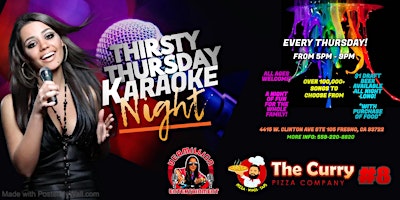 Primaire afbeelding van THIRSTY THURSDAY KARAOKE PARTY @ THE CURRY PIZZA COMPANY #8!