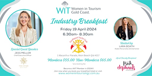 Primaire afbeelding van Women in Tourism Gold Coast April Breakfast