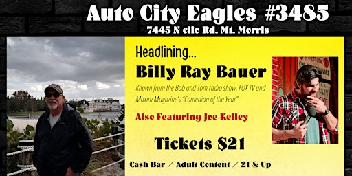 Comedy Show - Mt. Morris- Auto City Eagles #3485 primary image