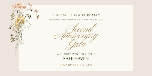 Primaire afbeelding van The Salt + Light Realty 2nd Anniversary Gala