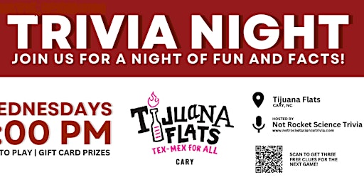 Imagem principal de Tijuana Flats Cary Trivia Night